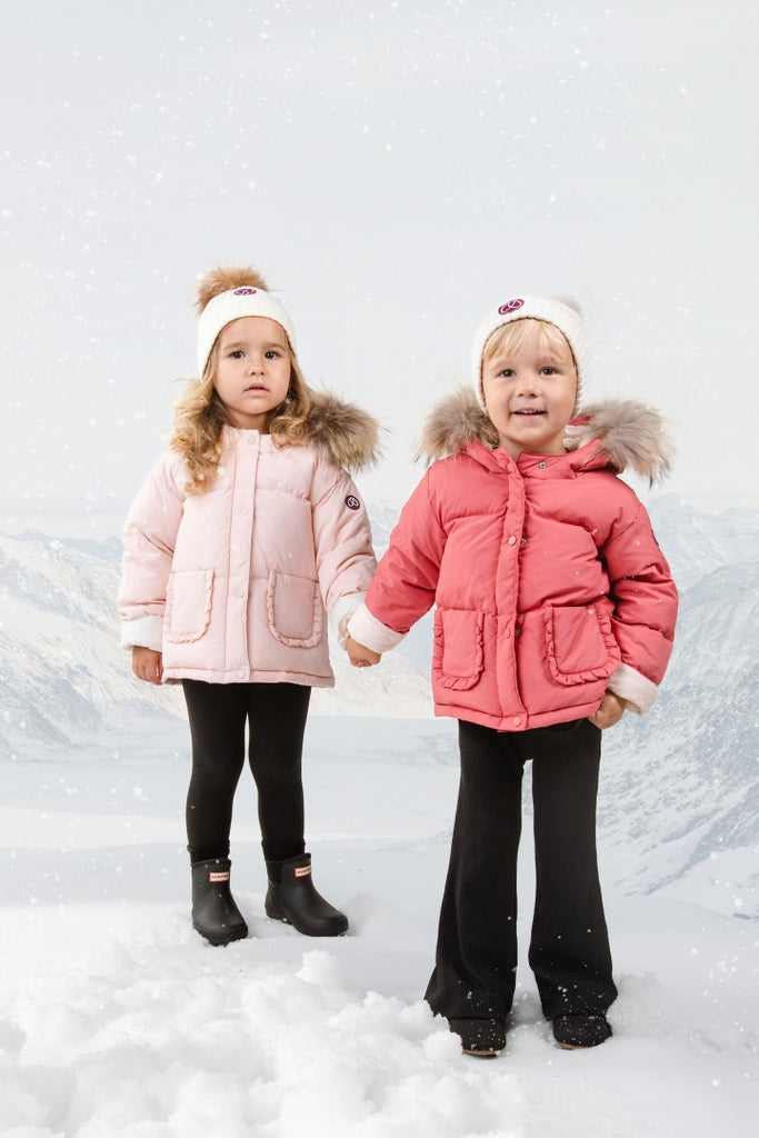 Ellabee Lyane Enfant Fur Down Jacket  - Rose