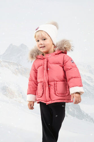 Ellabee Lyane Enfant Fur Down Jacket  - Rose