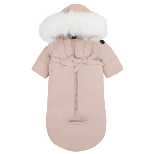 Pramie Snowsuit With Bows - Mauve