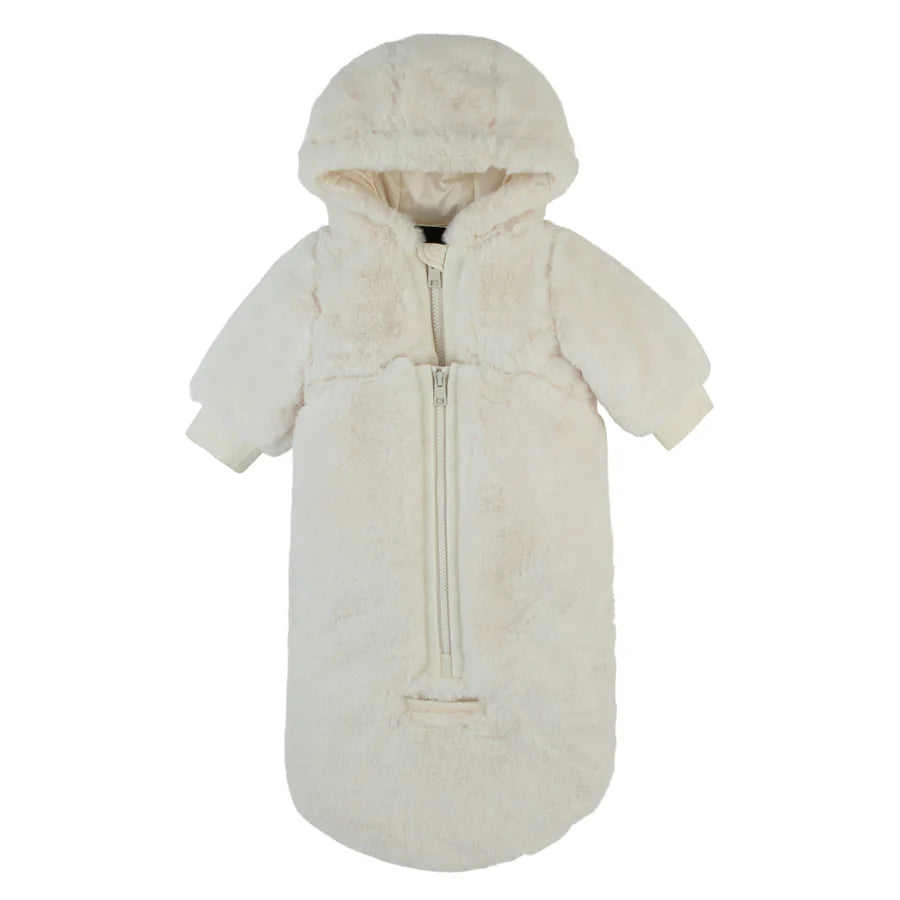 Pramie Fur Snowsuit - Ivory