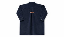 Load image into Gallery viewer, Birnham On The Sea Pleat Detail Shirt Dress - Navy Corduroy