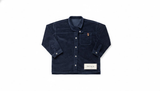 Birnham On The Sea Boy Crossover Collar Shirt - Navy Corduroy