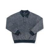 Birnham On The Sea Boy Sweatshirt Polo - Navy Wash
