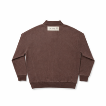 Load image into Gallery viewer, Birnham On The Sea Boy Sweatshirt Polo - Brown Wash