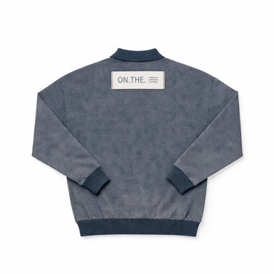 Birnham On The Sea Boy Sweatshirt Polo - Navy Wash