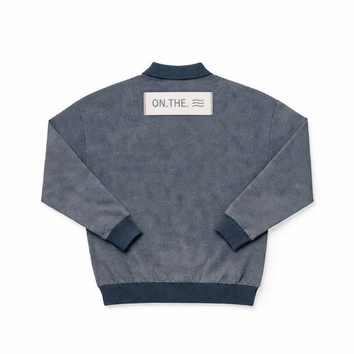 Birnham On The Sea Boy Sweatshirt Polo - Navy Wash