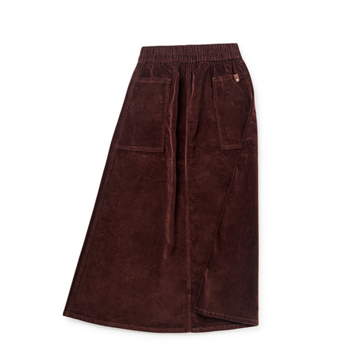 Birnham On The Sea Teen Midi Pocket Skirt - Brick Corduroy