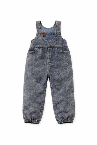 Birnham On The Sea Corduroy Buckle Romper - Navy Wash