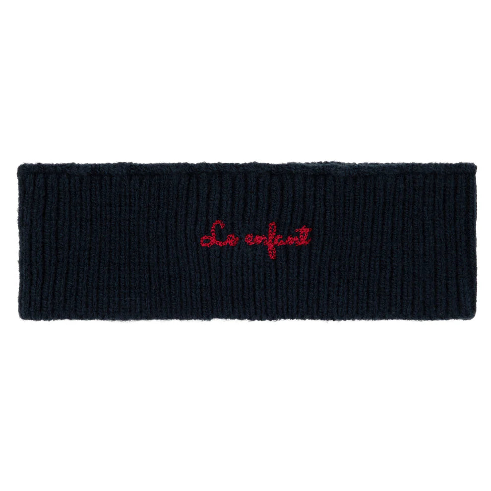 Le Enfant Knit Toddler Twist Headband - Navy