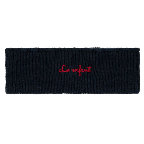 Le Enfant Knit Toddler Twist Headband - Navy