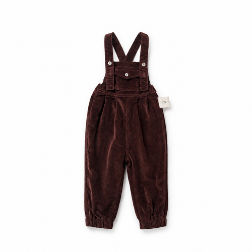Birnham On The Sea Front Pocket Overalls - Brick Corduroy