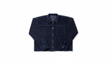 Birnham On The Sea Teen Pleat Detail Shirt - Navy Corduroy