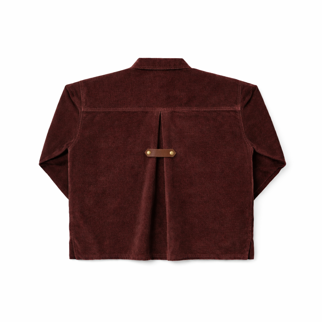 Birnham On The Sea Teen Pleat Detail Shirt - Brick Corduroy