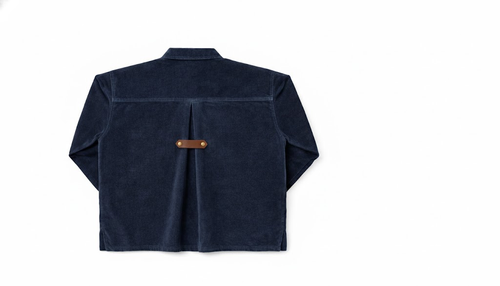 Birnham On The Sea Teen Pleat Detail Shirt - Navy Corduroy