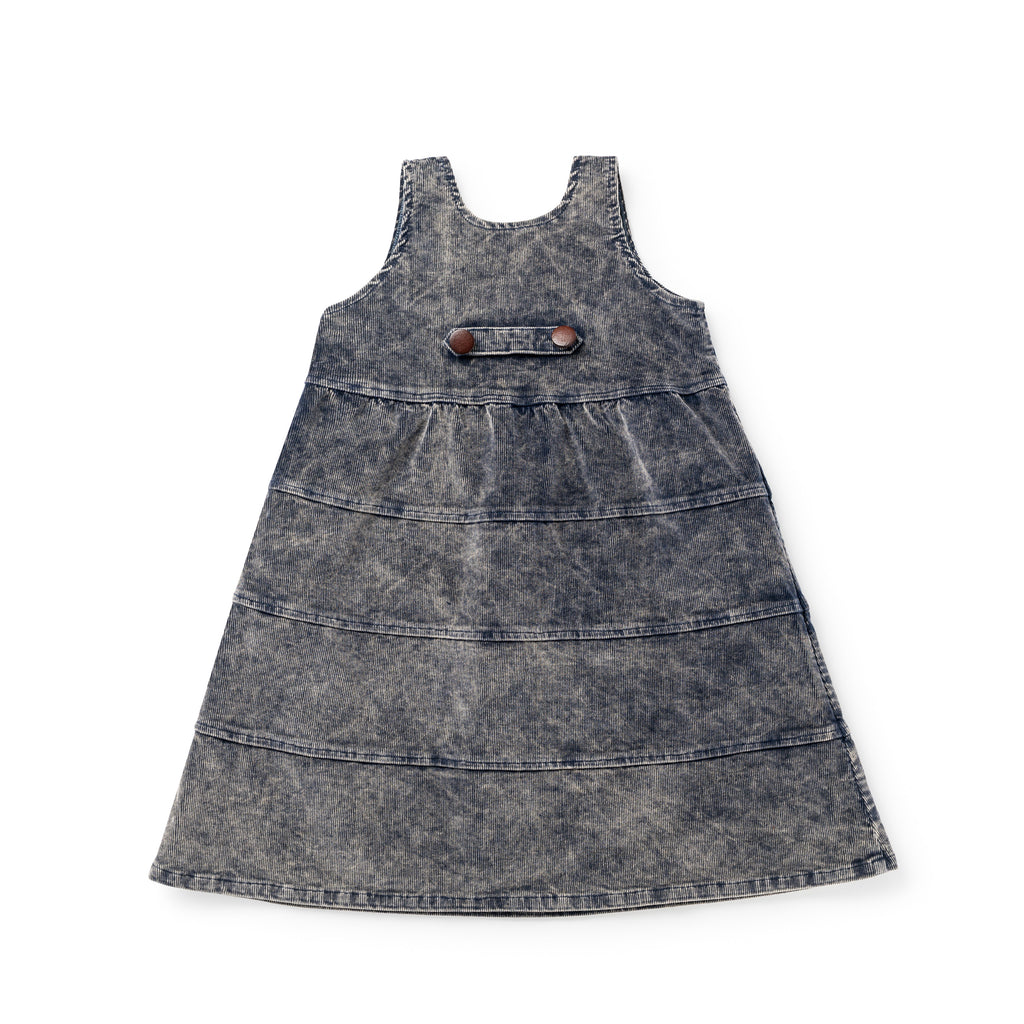 Birnham On The Sea Corduroy Jumper With Buckle Tab - Navy Wash