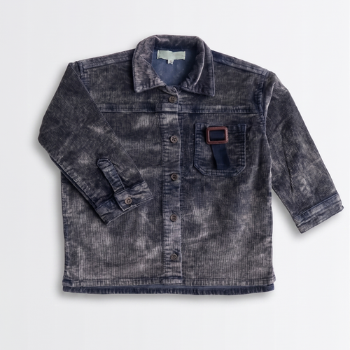 Birnham On The Sea Corduroy Buckle Shirt - Blue Wash