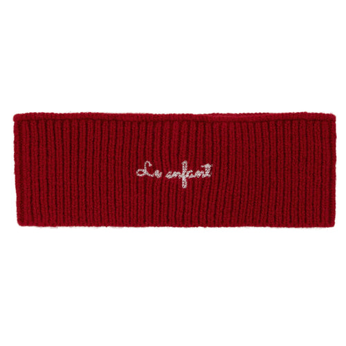 Le Enfant Knit Toddler Twist Headband - Red