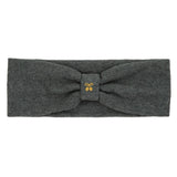 Le Enfant Gold Cherry Embroidered Baby Sweatband - Dark Grey