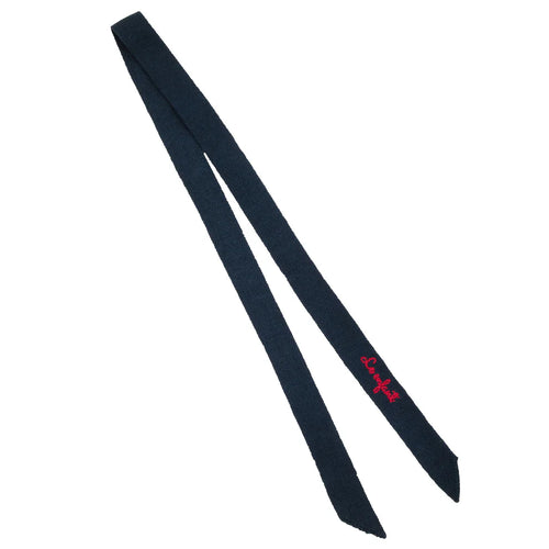 Le Enfant Soft Knit Embroidered Ribbon - Navy