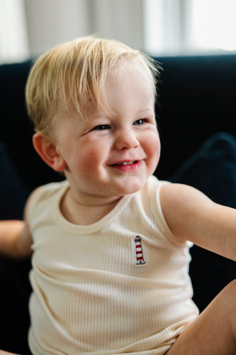 Ely's & Co Jersey Cotton Printed Nautical Tee & Bloomer - Ivory