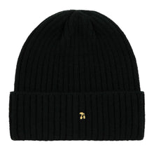 Load image into Gallery viewer, Le Enfant Gold Thread Embroidered Beanie - Black