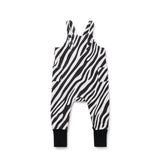 Birnham On The Sea Baby Overalls - Zebra Print
