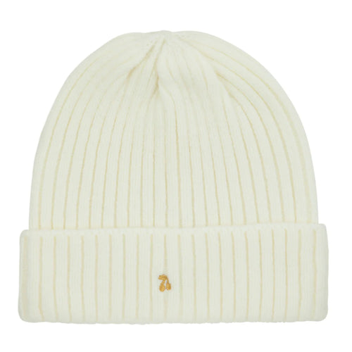 Le Enfant Gold Thread Embroidered Beanie - Cream