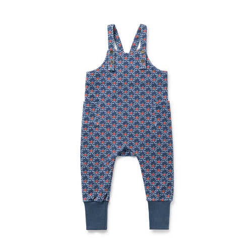 Birnham On The Sea Girl Overalls - Apple Print