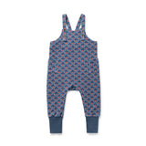 Birnham On The Sea Girl Overalls - Apple Print