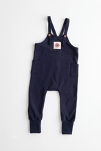 Load image into Gallery viewer, Birnham On The Sea Boy Apple Crest Overalls - Aviator Blue
