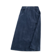 Load image into Gallery viewer, Birnham On The Sea Teen Midi Tab Skirt - Navy Corduroy