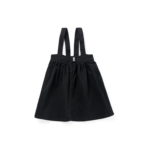 Birnham On The Sea Twill Pinafore Jumper - Black