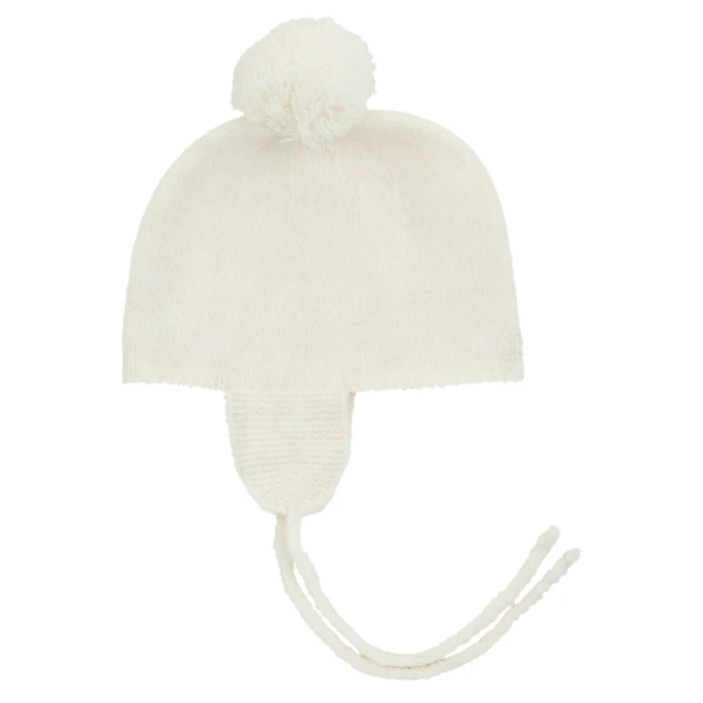 Le Enfant Cashmere Warm Bonnet - Cream