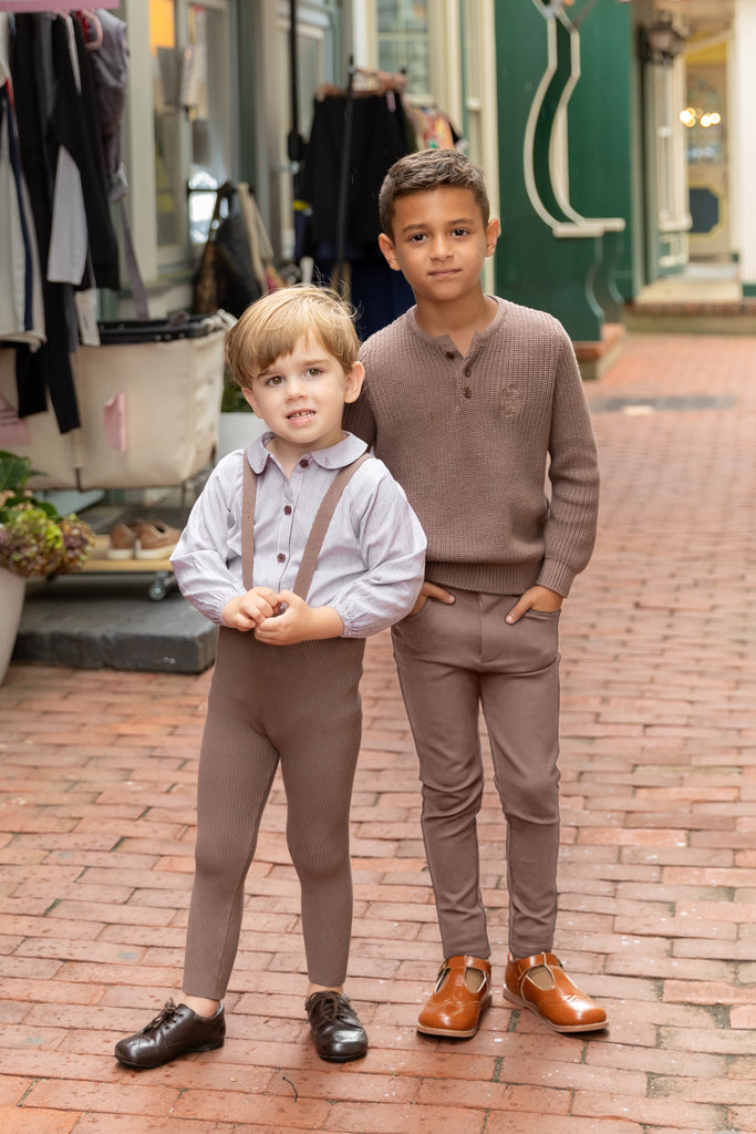 NouNelle Brown Knit Boy Sweater