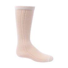 Load image into Gallery viewer, Zubii Side Crochet Knee Socks 1452 - Linen