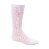 Zubii Side Crochet Knee Socks 1452 - Ivory