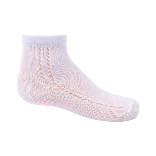 Zubii Side Crochet Ankle Socks 1453 - Ivory