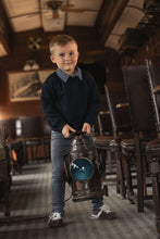Load image into Gallery viewer, Mini Moda Penny Check Sweatshirt - Blue/Black