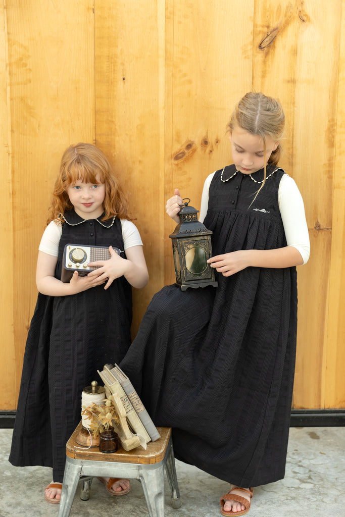 Nou Nelle Black Collar Robe
