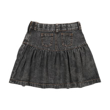 Load image into Gallery viewer, Farren &amp; Me Denim Drop Yoke Flaired Skirt - Black