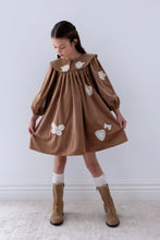 Load image into Gallery viewer, Petite Amalie Scattered Applique Cord Dress - Caramel