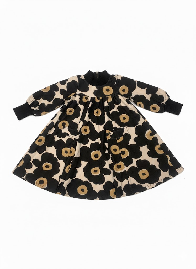 Birnham On The Sea Swing Dress With Back Zipper - Poppy Print