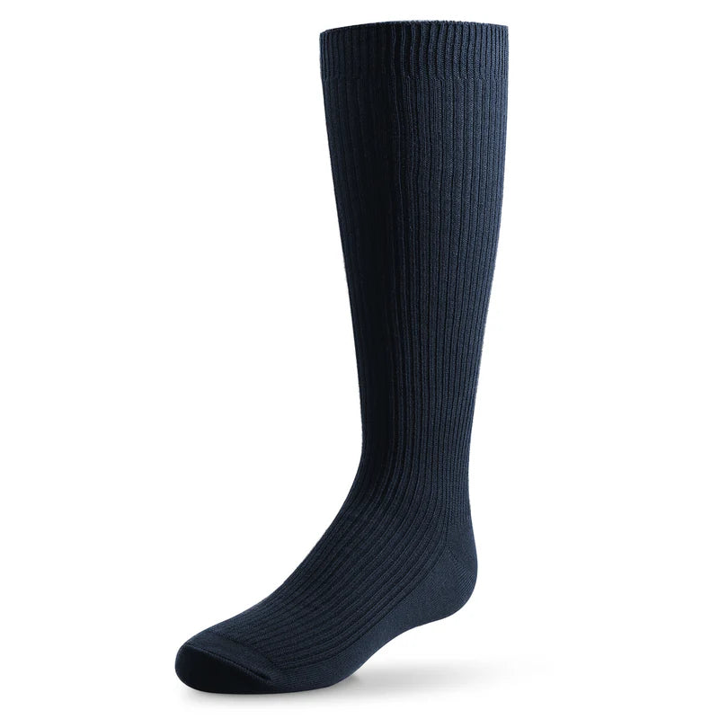 Zubii Thin Ribbed Knee Socks 151 - Navy