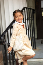 Load image into Gallery viewer, NouNelle Crushed Velour Tan Tie Dress