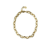 Enamel Offwhite and Gold Link Bracelet