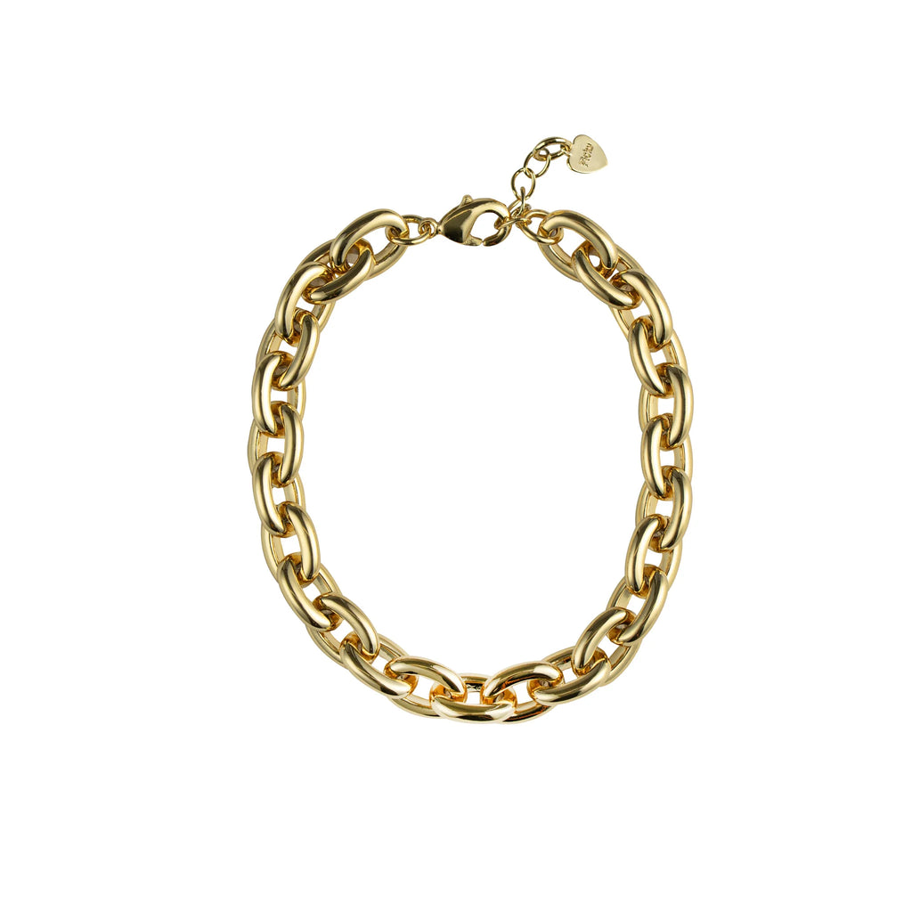 Enamel 18k Gold Plated Link Bracelet