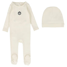 Load image into Gallery viewer, Lil Legs Emblem Footie &amp; Beanie - Cream