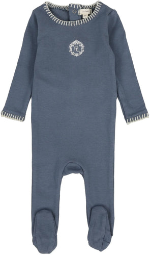 Lil Legs Emblem Footie - Blue