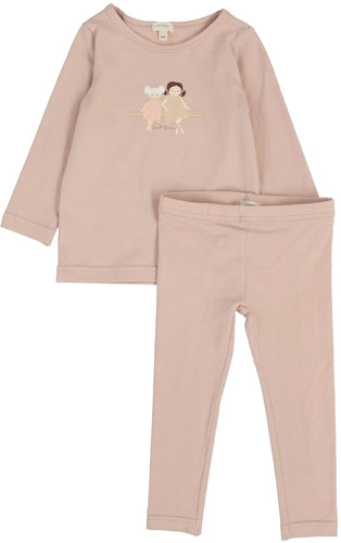 Lil Legs Doll Pajamas - Rose