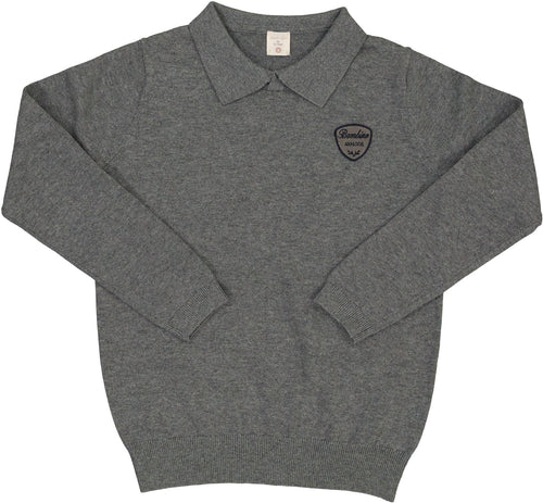 Lil Legs Knit Polo - Mid Grey